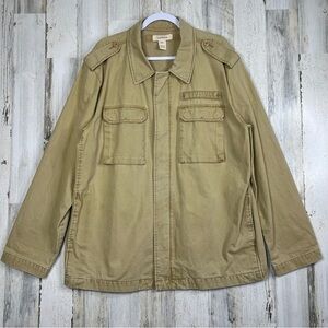 Sundance Mens Chore Jacket Tan‎ Full Zip Utility Style Gorpcore Grunge